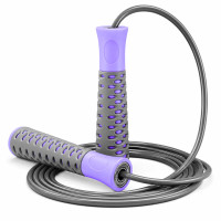 Скакалка PowerPlay Jump Rope PRO+ 2,75 м., сіро-фіолетова, код: PP_4206_Grey/Violet