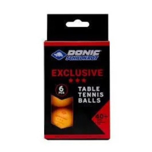 М'ячі Donic Exclusive (Advantgarde) 3* 40+ 6шт,помаранчевий, код: 4000885580389