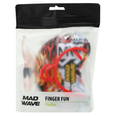 Лопатки вісімки для плавання ласти для рук MadWave Finger Fun, червоний, код: M074303_R