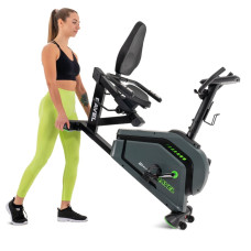 Горизонтальний велотренажер Hop-Sport HS-120L Ravel чорно-зелений, код: 5902308229389