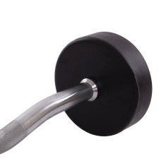 Штанга фіксована вигнута обрезиненная Zelart Rubber Coated Barbell 20 кг, код: TA-2687-20-S52