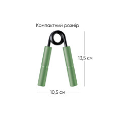 Кистьовий еспандер EasyFit Hand Grip Pro 91 кг (200 lb), зелений, код: EF-1902-200-EF