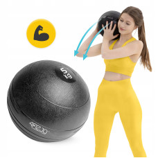 Слембол (медичний м"яч) для кросфіту 4Fizjo Slam Ball 5 кг, чорний, код: P-5907739315427