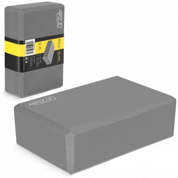 Блок для йоги 4FIZJO 23 x 15 x 7.6 см Grey, код: P-5907739311221