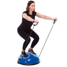 Балансировочная платформа FitGo BOSU з двома еспандерами 580х250 мм, синий, код: FI-1469_BL