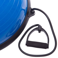 Балансировочная платформа FitGo BOSU з двома еспандерами 580х250 мм, синий, код: FI-1469_BL