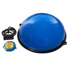 Балансировочная платформа FitGo BOSU з двома еспандерами 580х250 мм, синий, код: FI-1469_BL