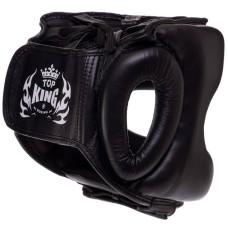 Шолом боксерський з бампером шкіряним Top King Pro Training L чорний, код: TKHGPT-CC_LBK-S52