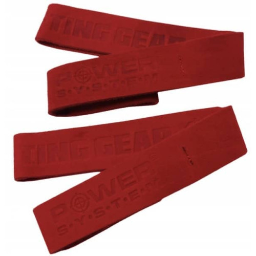 Шкіряні лямки для тяги Power System Red, код: 3320RD-0