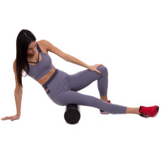 Роллер для занять йогою гладкий FitGo EPP чорний, код: FI-3586-60-S52