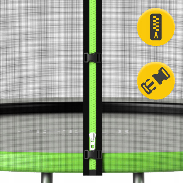 Батут із зовнішньою сіткою 4Fizjo Classic 10FT 312 см Black/Green, код: P-5907739314130