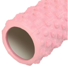 Ролер масажний циліндр (ролик мфр) FitGo Grid Spine Roller, 450x105 мм, рожевий, код: FI-9389_P