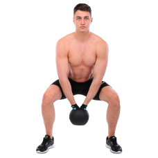 Гиря-дзвін чавунна пофарбована Ball Bell LiveUp 12кг, , код: LP8047-26LB-S52