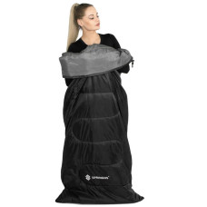 Спальний мішок (спальник) Springos 2 в 1 +8 ...+20 °C R Black/Grey, код: CS0042