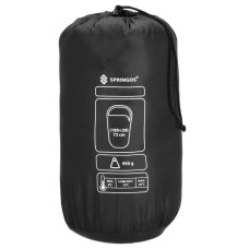 Спальний мішок (спальник) Springos 2 в 1 +8 ...+20 °C R Black/Grey, код: CS0042