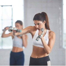Гантелі з ручками Reebok 2х1 кг, сірий-блакитний, код: 5055436110811-IN