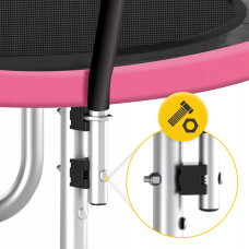 Батут із внутрішньою сіткою 4FIZJO PRO 8FT 252 см Black/Pink, код: P-5907739314550