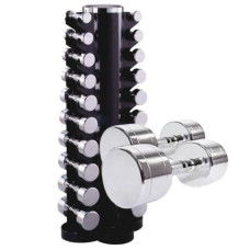 Хромований гантельний ряд Fitnessport D-04 1-10 кг (10 пар) 110 кг, код: 10083-AX