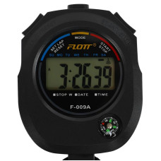 Секундомір Flott 10 результатів пам"яті, чорний-срібний, код: F-099