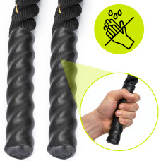 Канат тренувальний Actiget Battle Rope 9 м для кросфіту Black, код: ACT0015