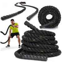 Канат тренувальний Actiget Battle Rope 9 м для кросфіту Black, код: ACT0015