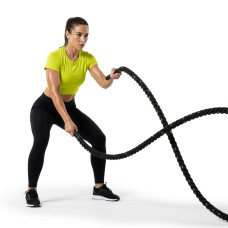 Канат тренувальний Actiget Battle Rope 9 м для кросфіту Black, код: ACT0015