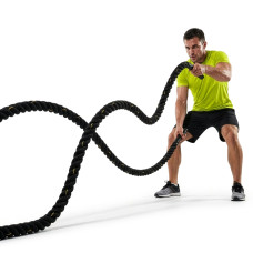 Канат тренувальний Actiget Battle Rope 9 м для кросфіту Black, код: ACT0015