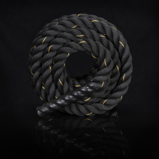 Канат тренувальний Actiget Battle Rope 9 м для кросфіту Black, код: ACT0015