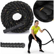 Канат тренувальний Actiget Battle Rope 9 м для кросфіту Black, код: ACT0015
