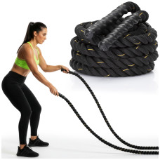 Канат тренувальний Actiget Battle Rope 9 м для кросфіту Black, код: ACT0015