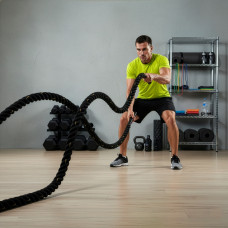 Канат тренувальний Actiget Battle Rope 9 м для кросфіту Black, код: ACT0015
