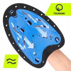 Лопатки для плавання в басейні Tsunami Swimming Paddles 2 шт, чорний-синій, код: P-5905973405355