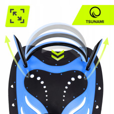 Лопатки для плавання в басейні Tsunami Swimming Paddles 2 шт, чорний-синій, код: P-5905973405355