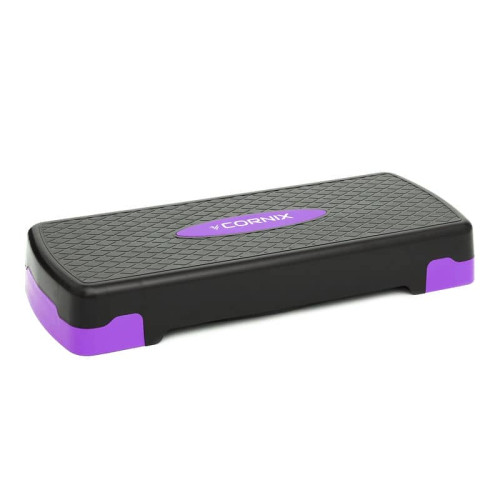 Степ-платформа 2-ступенева Cornix 680х280х100-150 мм, чорний-фіолетовий, код: XR-0188