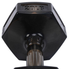 Гантель для фітнесу з TPU покриттям Zelart Jelly Urethane Coated Dumbbells 1х9кг, чорний, код: TA-2946-20LB-S52