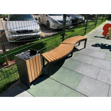 Урна InterAtletika 342х320х615 мм, код: LP205-SM