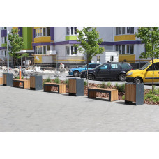 Урна InterAtletika 342х320х615 мм, код: LP205-SM
