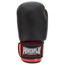 Боксерські рукавиці PowerPlay Classic 10 унцій, чорний-червоний, код: PP_3004_10oz_Bl/Red