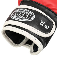 Рукавички боксерські Boxer Еліт кожвініл 12 унцій, червоний-чорний, код: 2022_12_R-S52