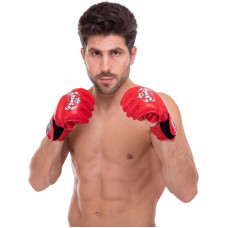 Рукавички для змішаних єдиноборств MMA Top King Ultimate шкіряні M, червоний, код: TKGGU_MR