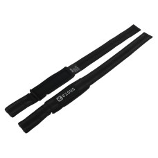 Лямки для тяги Ezous Lifting Straps 580x38 мм, 2шт, чорний-сірий, код: B-04