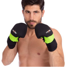 Снарядні рукавички FitBox Maxxmma S-M, чорний-салатовий, код: GH06-LG_S-M