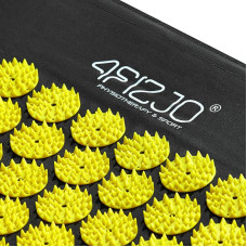 Килимок акупунктурний з валиком 4Fizjo Classic Mat Аплікатор Кузнєцова 680х420 мм, Black/Yellow, код: P-5907739310613