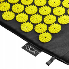 Килимок акупунктурний з валиком 4Fizjo Classic Mat Аплікатор Кузнєцова 680х420 мм, Black/Yellow, код: P-5907739310613