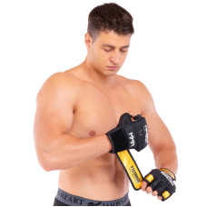 Рукавиці для змішаних єдиноборств MMA Fistrage L, чорний-золотий, код: VL-4300_LBK