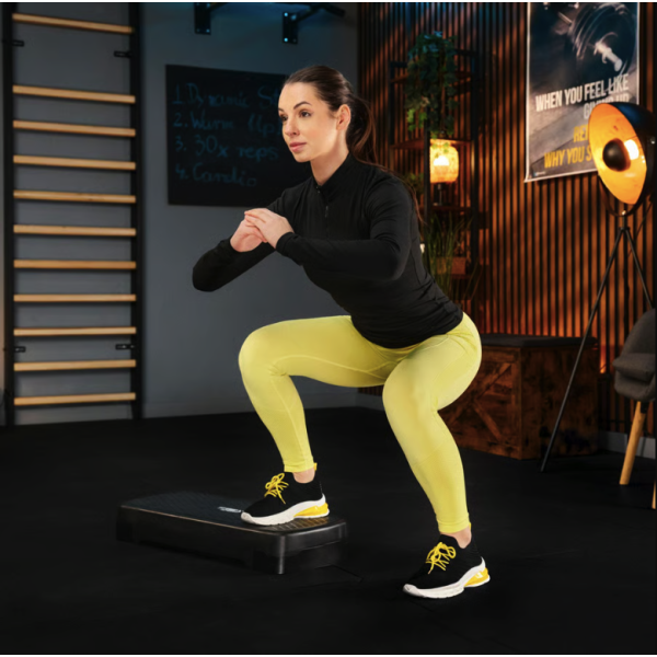Степ платформа Trex Sport TX-030AS 3 рівнева чорно-жовта, код: 5902308235366