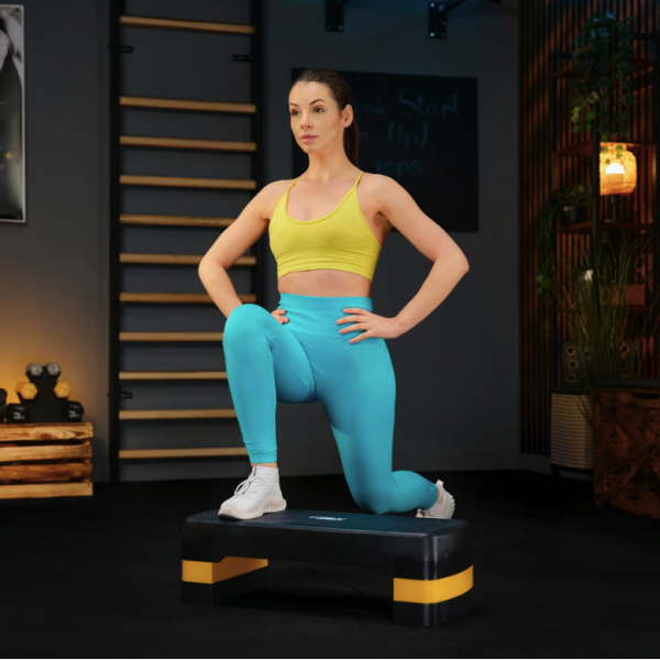 Степ платформа Trex Sport TX-030AS 3 рівнева чорно-жовта, код: 5902308235366