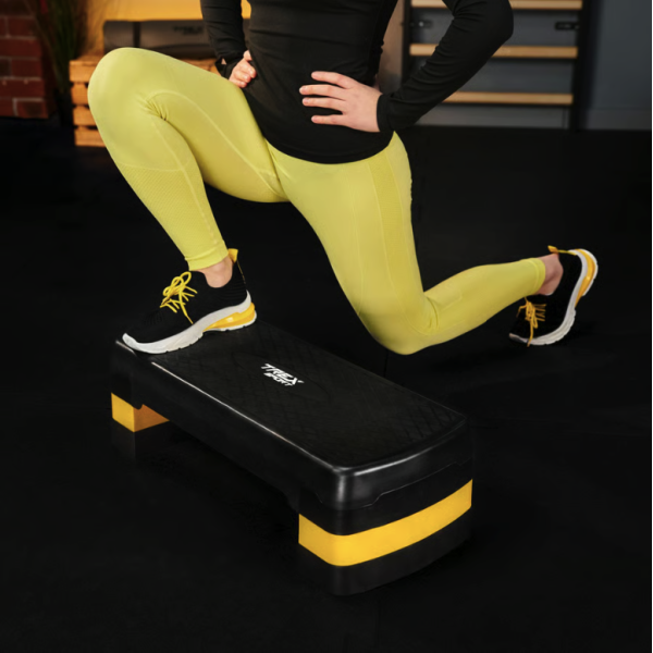 Степ платформа Trex Sport TX-030AS 3 рівнева чорно-жовта, код: 5902308235366