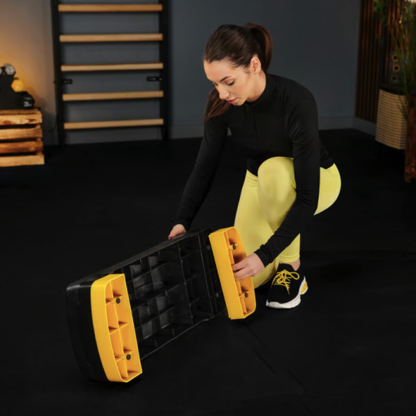 Степ платформа Trex Sport TX-030AS 3 рівнева чорно-жовта, код: 5902308235366