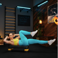 Степ платформа Trex Sport TX-030AS 3 рівнева чорно-жовта, код: 5902308235366